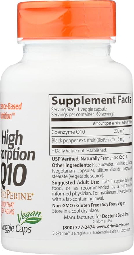 Doctor's Best High Absorption CoQ10 (200mg) 60VC