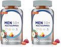 SEDLAV (2 Pack) Multigummies Mens 50 Plus Gummy Vitamins Multivitamin with Vitamin A B C &amp D Fruit 80 Count Sticker