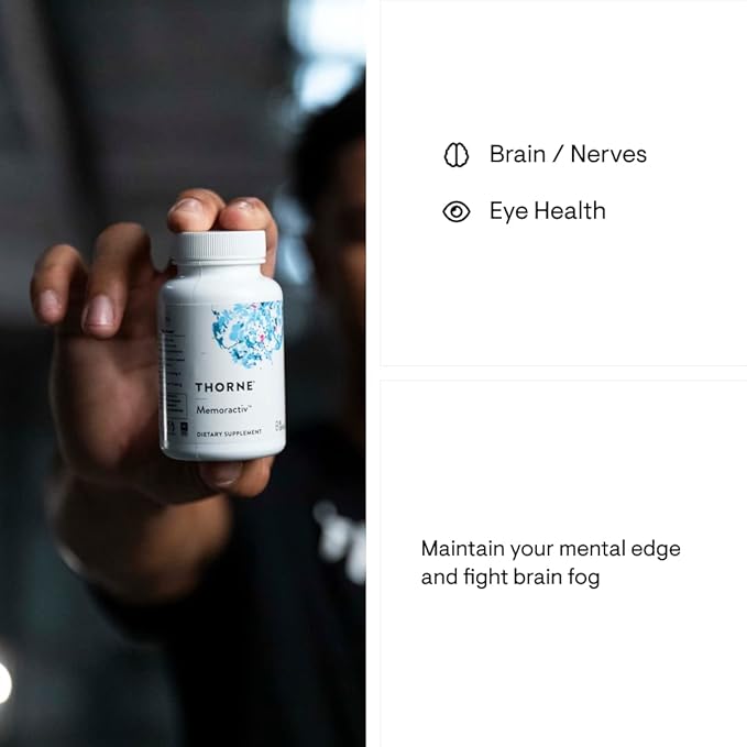 THORNE - Basic B Complex (60 Capsules) &amp Memoractiv (60 Capsules) Bundle - Supports Brain Health Cellular Energy Production &amp Focus - Gluten Free Dairy Free