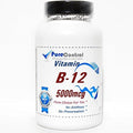 B-12 Vitamin 5000mcg // 200 Capsules // Pure // by PureControl Supplements