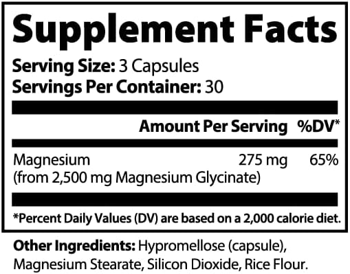 Magnesium Pure+ Magnesium Glycinate Capsules Chelated Magnesium Complex Magnesium Supplement for Sleep Muscle &amp Relaxation Support 90 Capsules