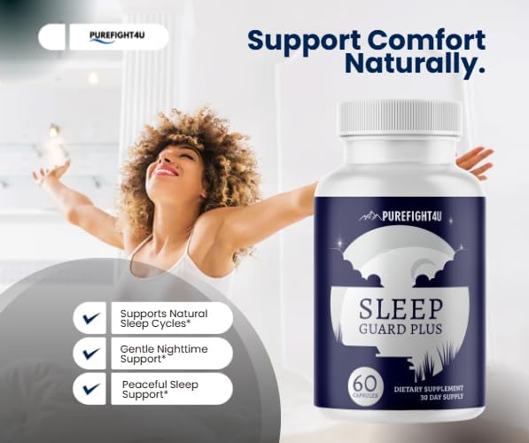 Sleep Guard Plus Promotes Relaxation &amp Restful Sleep Natural Sleep Support Supplement | Dietary Supplement - 5 Bottles