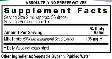Natures Answer Milk Thistle Alcohol-Free 2000 Milligram 1 fl oz (30 Milliliter) - Pack of 2