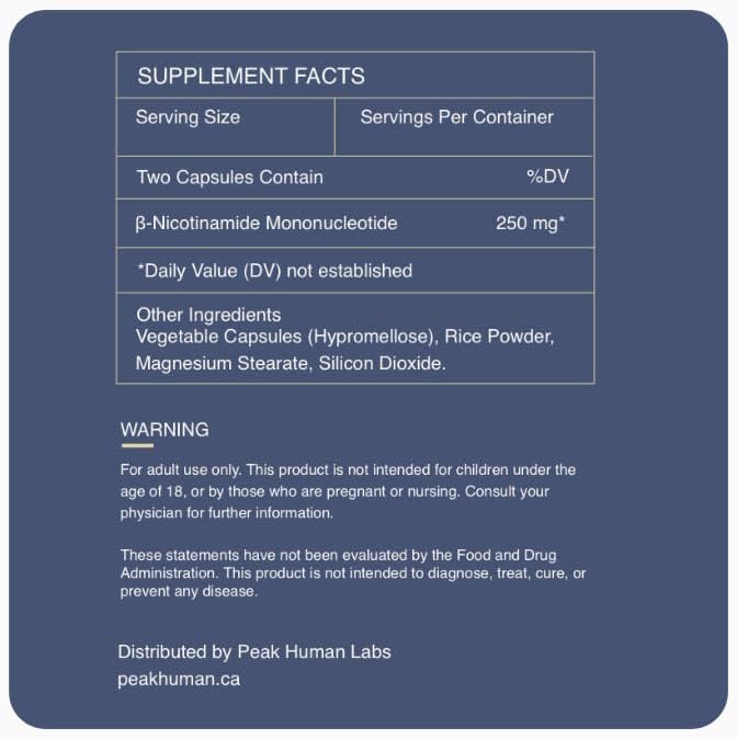 Beta-NMN | Beta Nicotinamide Mononucleotide NAD+ Precursor - Advanced Cellular Energy &amp Longevity - Promotes Vitality Metabolic Function &amp Focus - Non-GMO Vegan Capsules - 60 Count