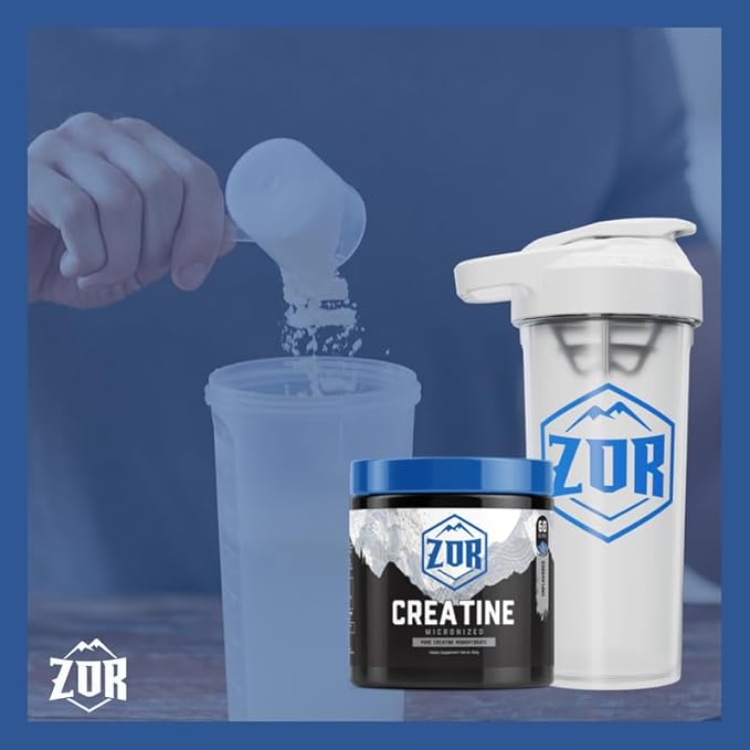 ZOR Micronized Creatine Monohydrate Powder 5000mg – Pure Unflavored Sugar-Free Non-GMO – Supports Muscle Growth Strength Recovery &amp Endurance – 60 Servings