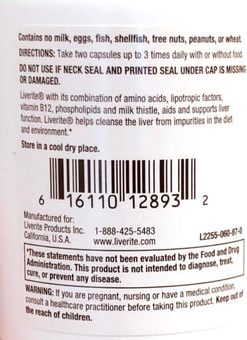 Liverite Liverite W/Milk Thistle 60 Cap