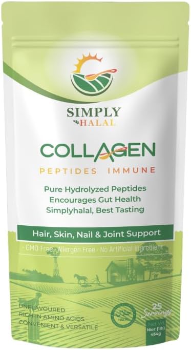 Collagen Bovine Powder for Women &amp Men Type I &amp III for Hair Skin Nail Joint &amp Digestive Support – Grass-Fed Unflavored 25 Servings (16 OZ)