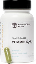 Nutritional Roots - Vitamin D3 &amp K2-5000 iu - 1 Billion CFU Probiotics - Algal Omega 3 DHA - Immune Support - Dietary Supplement - Vegan Formula - 1 Month Supply - 30 Capsules