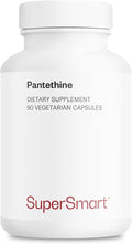 Supersmart - Pantesin Pantethine 600 mg per Day (Pantothenic Acid) - Active Vitamin B5 Supplement | Non-GMO &amp Gluten Free - 90 Vegetarian Capsules