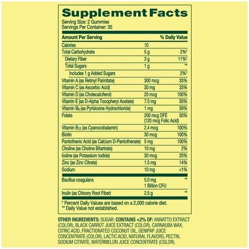 H4U Spring Valley Kid's Multivitamin with Prebiotic Fiber &amp Probiotic 70 Count Vegetarian Gummies