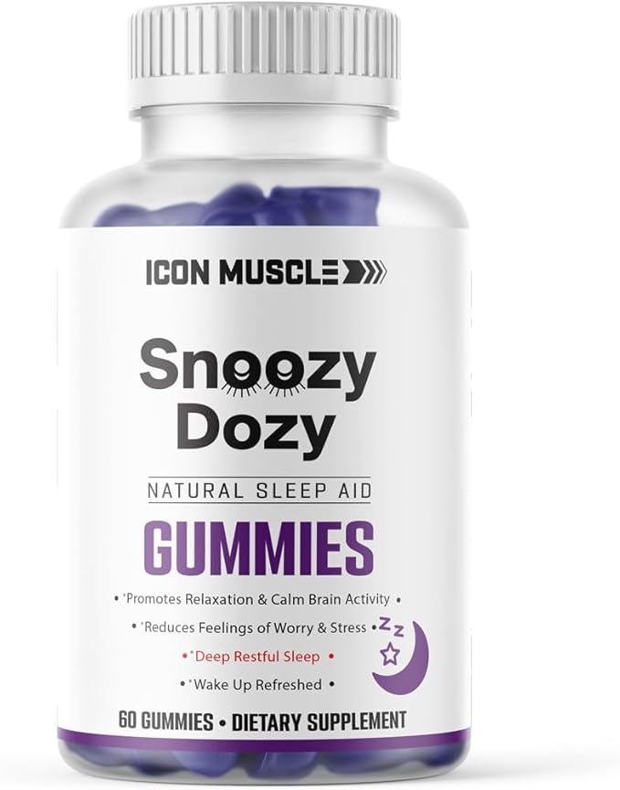 Snoozy Dozy Gummies | Sleep | Delicious Gummy | Melatonin | Vegan | Natural | Berry Flavor | 60 Gummies