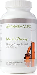 Marine Omega Omega-3 Fatty Acids &amp Krill Oil Supplement 1200mg DHA &amp EPA per Serving 120 Softgels Supports Heart Brain Joint &amp Overall Health