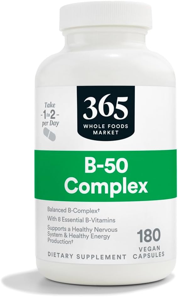 365 by Whole Foods Market Vitamin B-50 Complex Vegan 180 Capsules