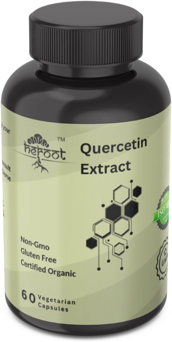 Quercetin Extract Capsules Non-GMOGluten-Free Vegetarian Supports Overall Health Strength Energy (60 Capsules)