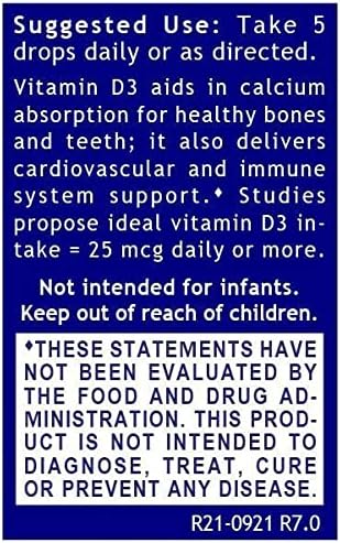 QNL D3 Gold - Vitamin D Liquid Drops - Bone Strength Supplement - Offers Cardiovascular &amp Immune Support - Premium Health &amp Wellness Product - 0.43 fl oz (2 Pack)