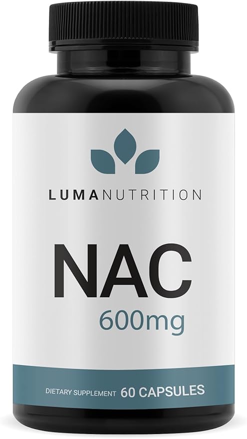 Luma Nutrition NAC 600 mg Capsules - NAC Supplement N-Acetyl Cysteine for Antioxidant Respiratory &amp Cellular Support - Supports Immune Function Exercise Recovery - GMP and Made in USA