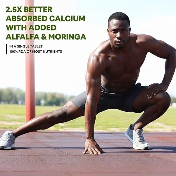 Calcium 1200mg with Magnesium Vitamin D K2 B12 – Bone Strength Immunity &amp Energy Support for Men &amp Women – 120 Veg Tablets
