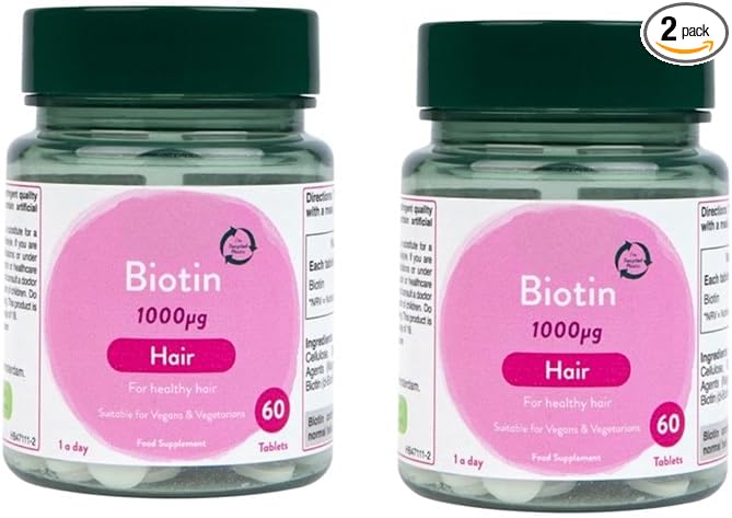 H and B Barrett Biotin 1000ug 60 Tablets (Pack fo 2 Total 120 Tablets)