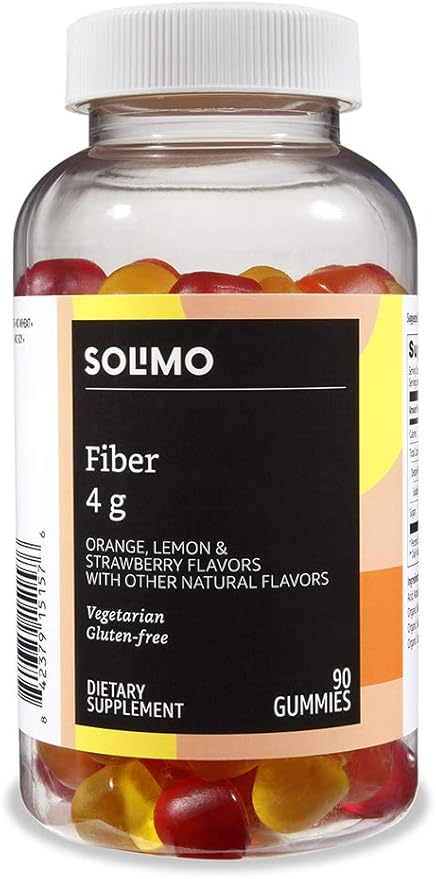 Amazon Basics Fiber Gummies (90 Count) and Vitamin D3 Gummies (160 Count)