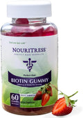 NouriTress Perfect Hair Biotin Gummies - 60 ct. | 5000 mcg | Soft Chew | Supports Healhty Hair Skin and Nails | Strawberry Flavored | Soft Chew | 1 Month Supply