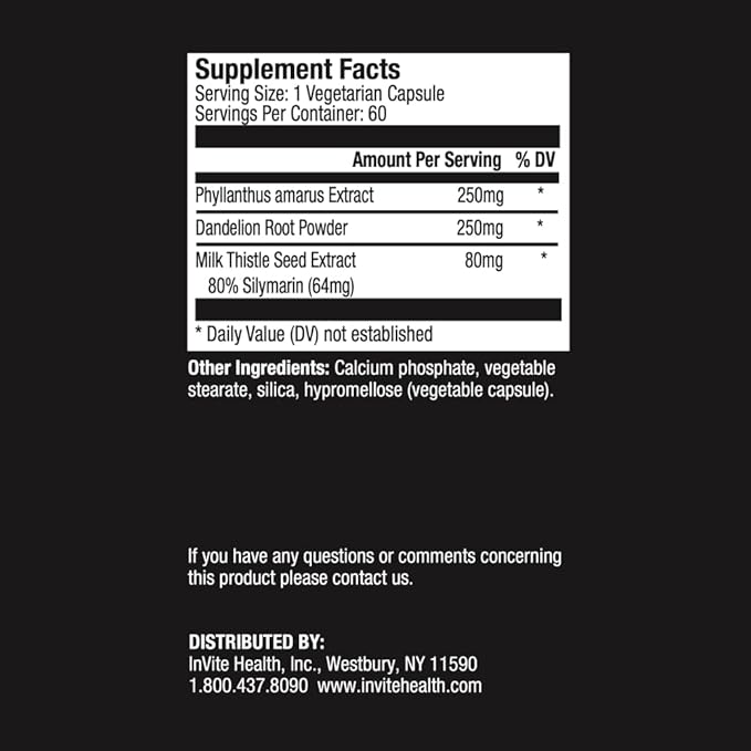 Invite Health Hepatox Hx® - Supports Liver Health and Detoxification - Contains Dandelion Root and Milk Thistle - 60 Vegetarian Capsules