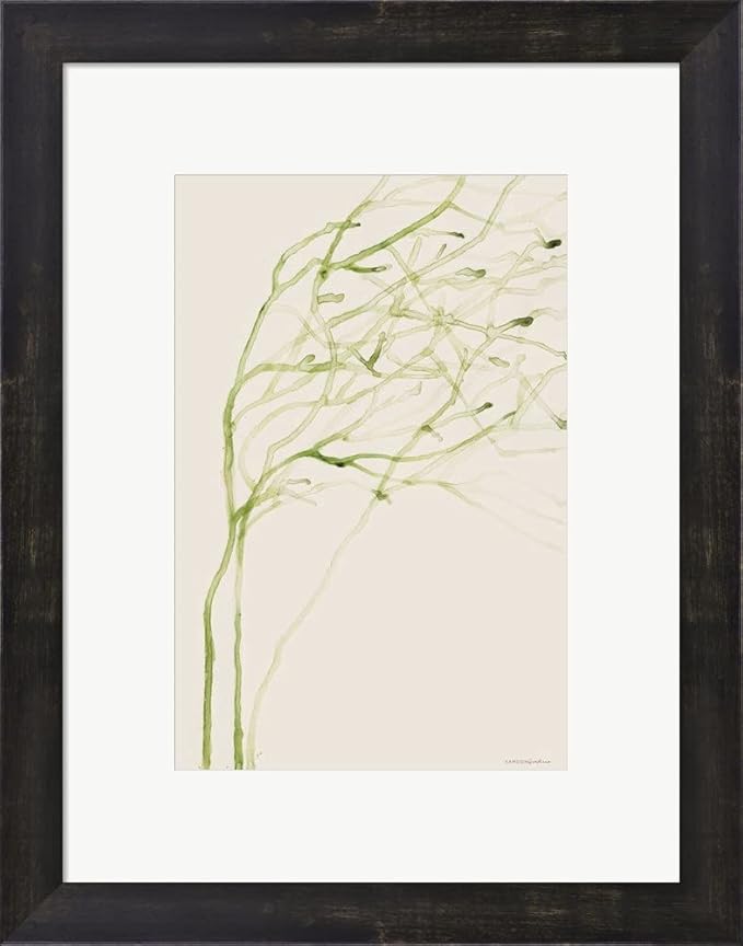 Thistle and Thatch by Kamdon Kreations Framed Art Print Wall Picture Espresso Brown Frame 15 x 19 inches