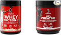 Six Star Whey Protein Plus &amp Creatine Monohydrate Powder Bundle | Vanilla Whey Protein Isolate 1.8 lbs &amp Unflavored Creatine 60 Servings