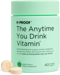 H-PROOF The Anytime You Drink Vitamin Liver Health &amp Immunity Support with Electrolytes Milk Thistle and Vitamins B &amp C - 40 Chewable Tablets (20 Servings) Vegan Green Apple