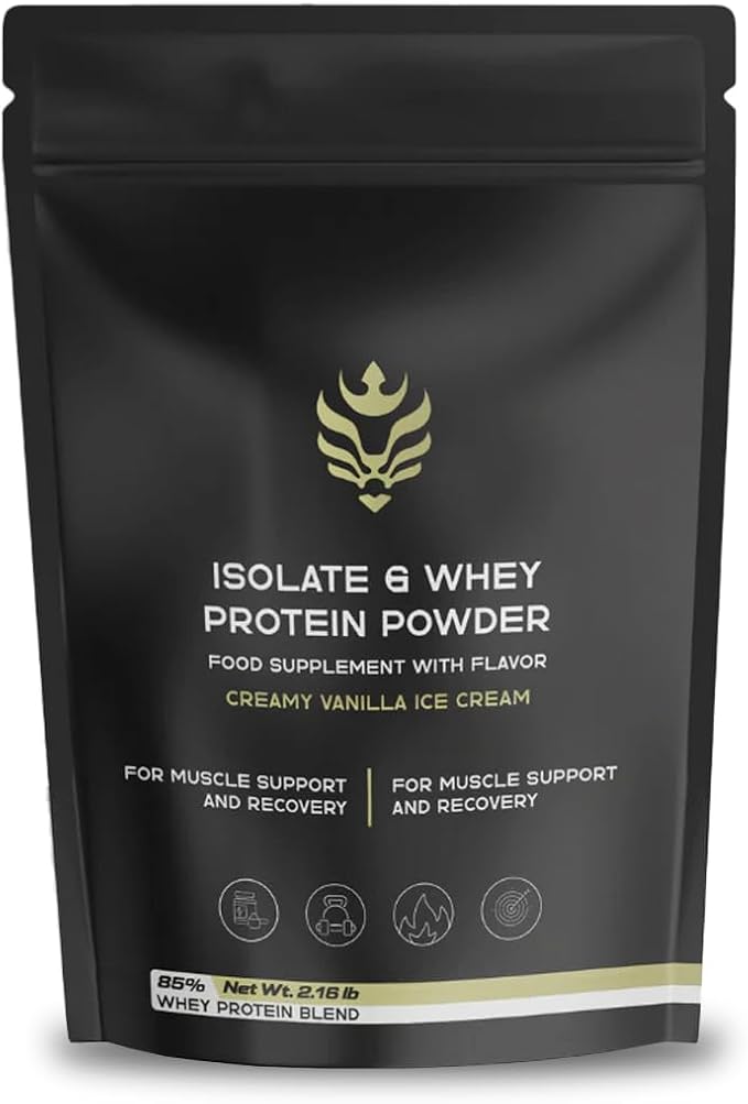 Benavidez Premium Whey Protein Powder – 25g Protein Per Serving Grass-Fed Whey Isolate &amp Concentrate Fast-Digesting Muscle Recovery No Artificial Sweeteners Keto &amp Gluten-Free