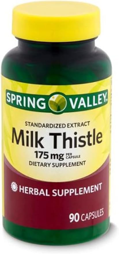 Spring Health Valley Milk Thistle Twin Pack 175mg 180 Count Total Set with Basket Goods Store