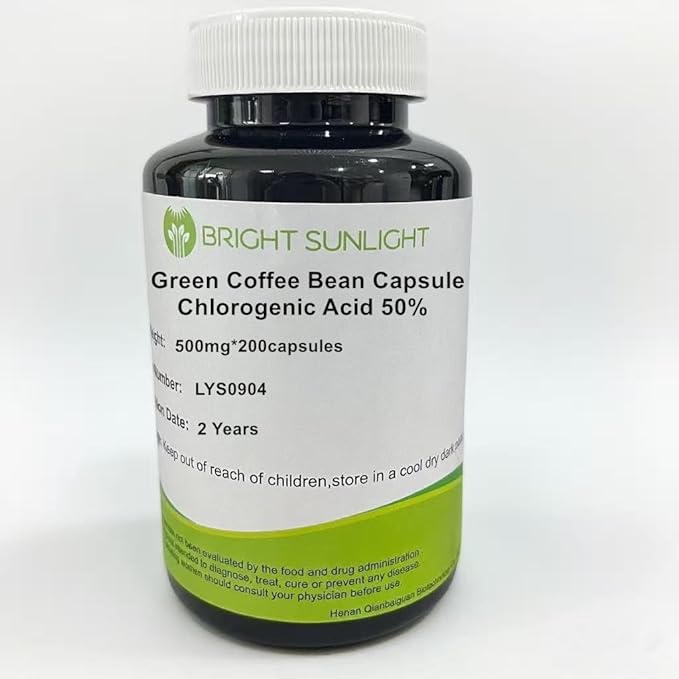 Green Coffee Bean Extract Capsule 500mg*200capsules Chlorogenic Acid 50%