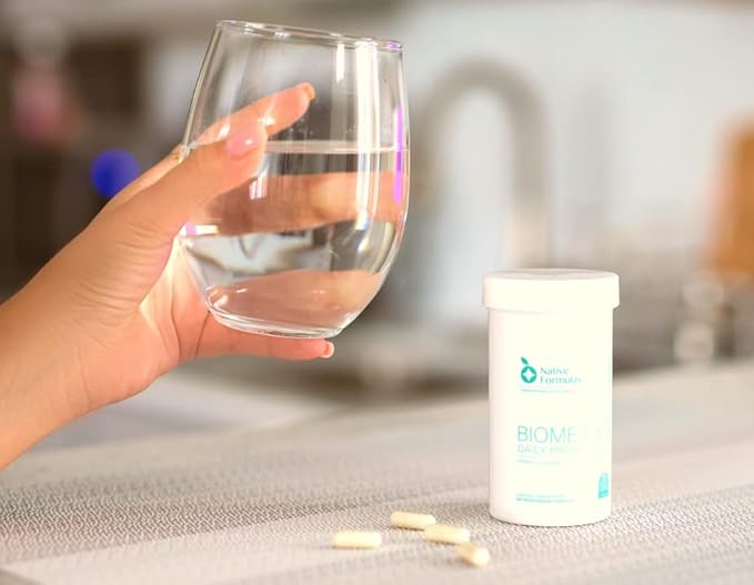 Native Formulas Biome V3 Probiotic Prebiotic &amp Fulvic Minerals Supplements - 35 Billion CFU - 6 Strains - 60 Vegan Capsules - Women &amp Men - FODMAP Friendly - Supports Digestive Immune &amp