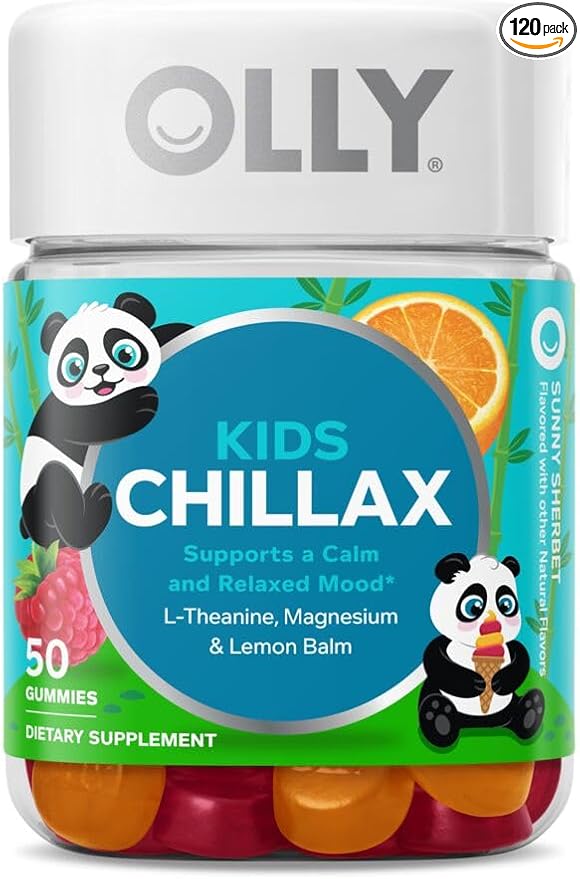 Focus Factor Kids Complete Daily Chewable Vitamins Multivitamin &amp OLLY Kids Chillax Magnesium Gummies Lemon Balm Calm Chews