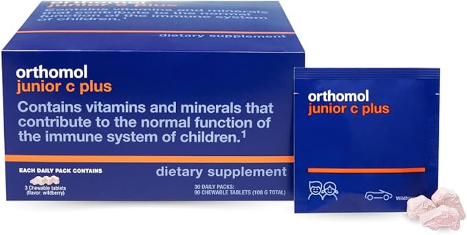 Orthomol Immun Junior C Plus Kid's Multivitamin Wildberry Flavor 30-Day Supply