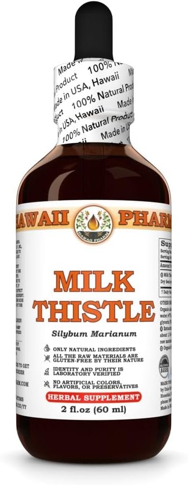 Milk Thistle (Silybum marianum) Dry Seed Tincture All Natural Vegan Pure Liquid Extract - 2 fl.oz