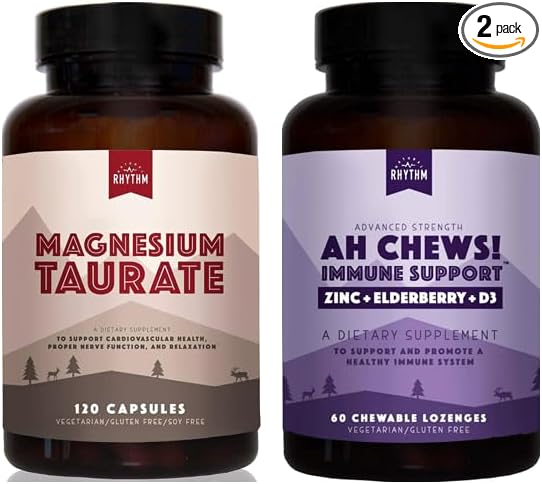 Natural Rhythm Magnesium Taurate 120 Capsules + Immune Booster Lozenges 60 Capsules Bundle