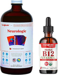 LIQUIDHEALTH Neurologic Nootropic Focus Supplement &amp Organic Methyl B12 5000mcg Vitamin Drops with Tart Cherry Juice for Immune Support Improved Memory &amp Concentration Natural Energy Overal