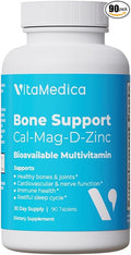 VitaMedica | Bone Support | Supplement for Bones and Joints | Calcium | Magnesium | Vitamin D &amp Vitamin K | Boron | Chelated Minerals | Bone Support | Natural Sleep | Made in USA | 90 Ct | 30 Serv