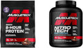 Muscletech Whey Protein Powder Phase8 Protein Powder | Whey &amp Casein Protein Powder Blend &amp Whey Protein Powder Nitro-Tech Whey Protein Isolate &amp Peptides | Milk Chocolate 4 Pounds