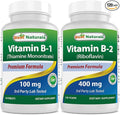 Best Naturals Vitamin B1 as Thiamine Mononitrate 100 mg &amp Vitamin B2 (Riboflavin) 400mg