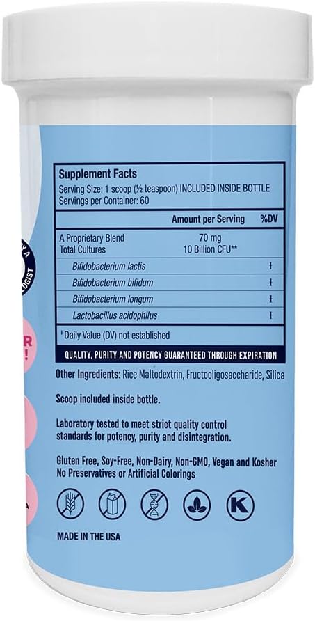Endomune Jr Advanced Probiotic Powder for Newborns Infants Toddlers &amp Baby - 10 Billion CFUs - 4 Strains Bacteria &amp FOS Prebiotic - Physician Formulated - 60 Day Supply