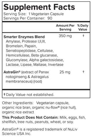 SMARTERNUTRITION Plant-Based Vitamin D3 Immune Support with Vegan K2 Complex + Smarter Nutrition Enzymes - Daily Digestive Aids with 16 Different Natural Enzymes