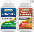 Artichoke Extract 10000 mg &amp Turmeric Curcumin 1500mg/Serving with Bioperine