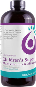 Life Solutions Children's Vitamins Multivitamin - Liquid Vitamin &amp Minerals - Complete Children Vitamins - Essential Liquid Minerals for Kids 16 Floz