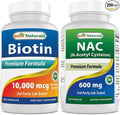 Best Naturals Biotin 10000 Mcg &amp NAC - N Acetyl Cysteine 600 mg
