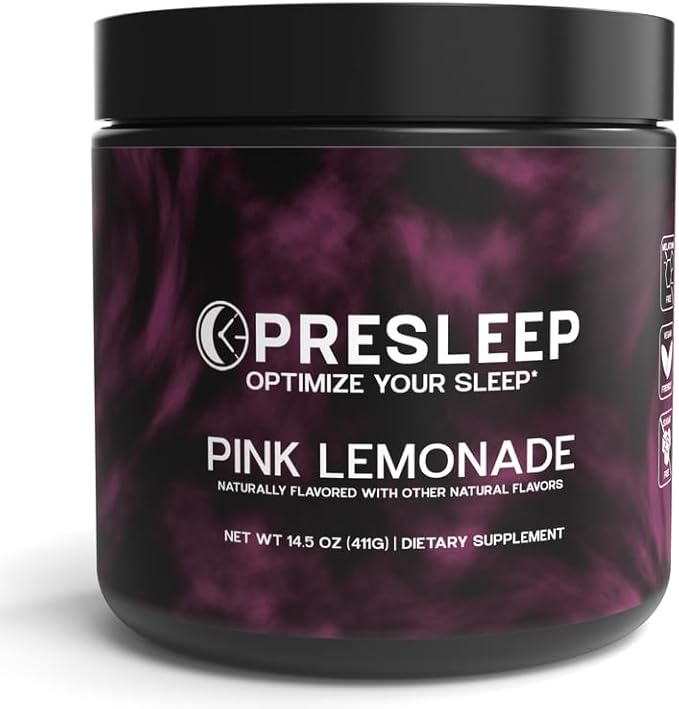 Natural Sleep Powder Melatonin-Free Sleep Aid with Magnesium Glycinate L-Theanine &amp Glycine Non-Habit Forming Vegan Gluten Free 30 Servings Pink Lemonade