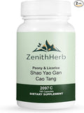 ZenithHerb-Peony &amp Licorice/Shao Yao Gan Cao Tang Herbal Supplement 100 Capsules/Bottle 2 Bottles