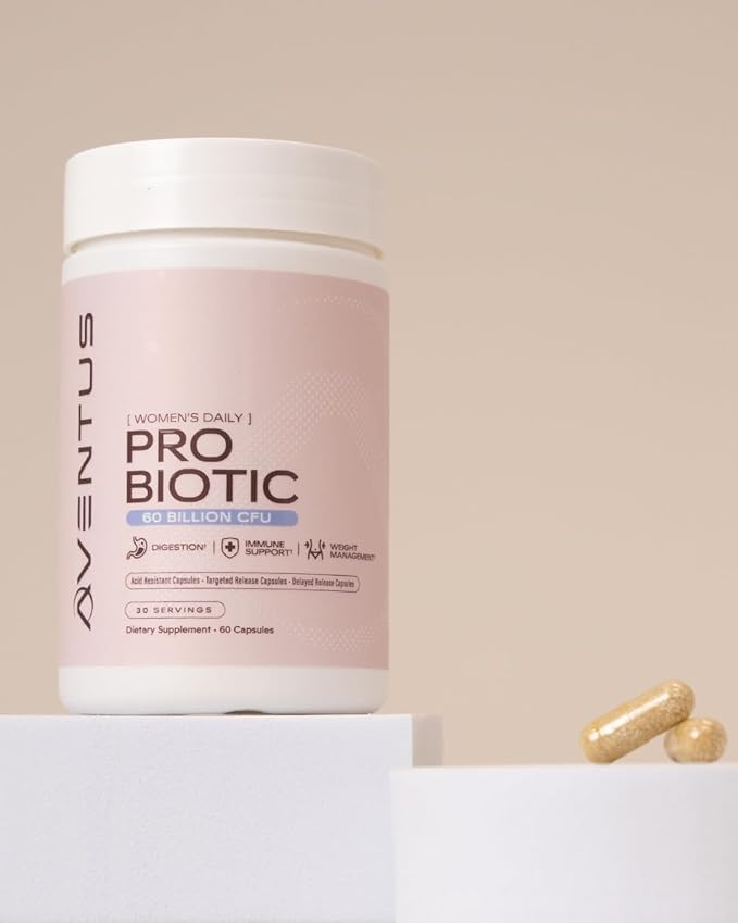 Aventus Women’s Daily Probiotic | 60 Billion CFU | Digestion and Immune Support | Delayed Release Acid Resistant Capsules | 30 Servings 60 ct