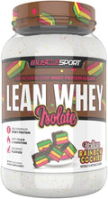 MuscleSport Lean Whey Revolution™ Protein Powder - Whey Protein Isolate - Low Calorie Low Carb Low Fat Incredible Flavors - 25g protein per scoop (2lb Italian Rainbow Cookie)