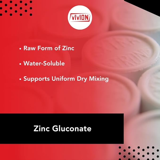 Zinc Gluconate Powder USP Grade - 1 kg (2.2 lb) - Nutritional Ingredient for Vitamin Tablet Supplement Capsule Manufacturing